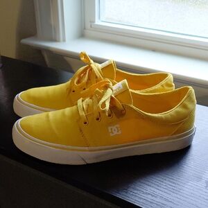 DC Bright Yellow Sneakers with White Accents